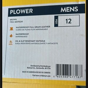 Brown Waterproof Full Grain Leather Shoes - Size 12